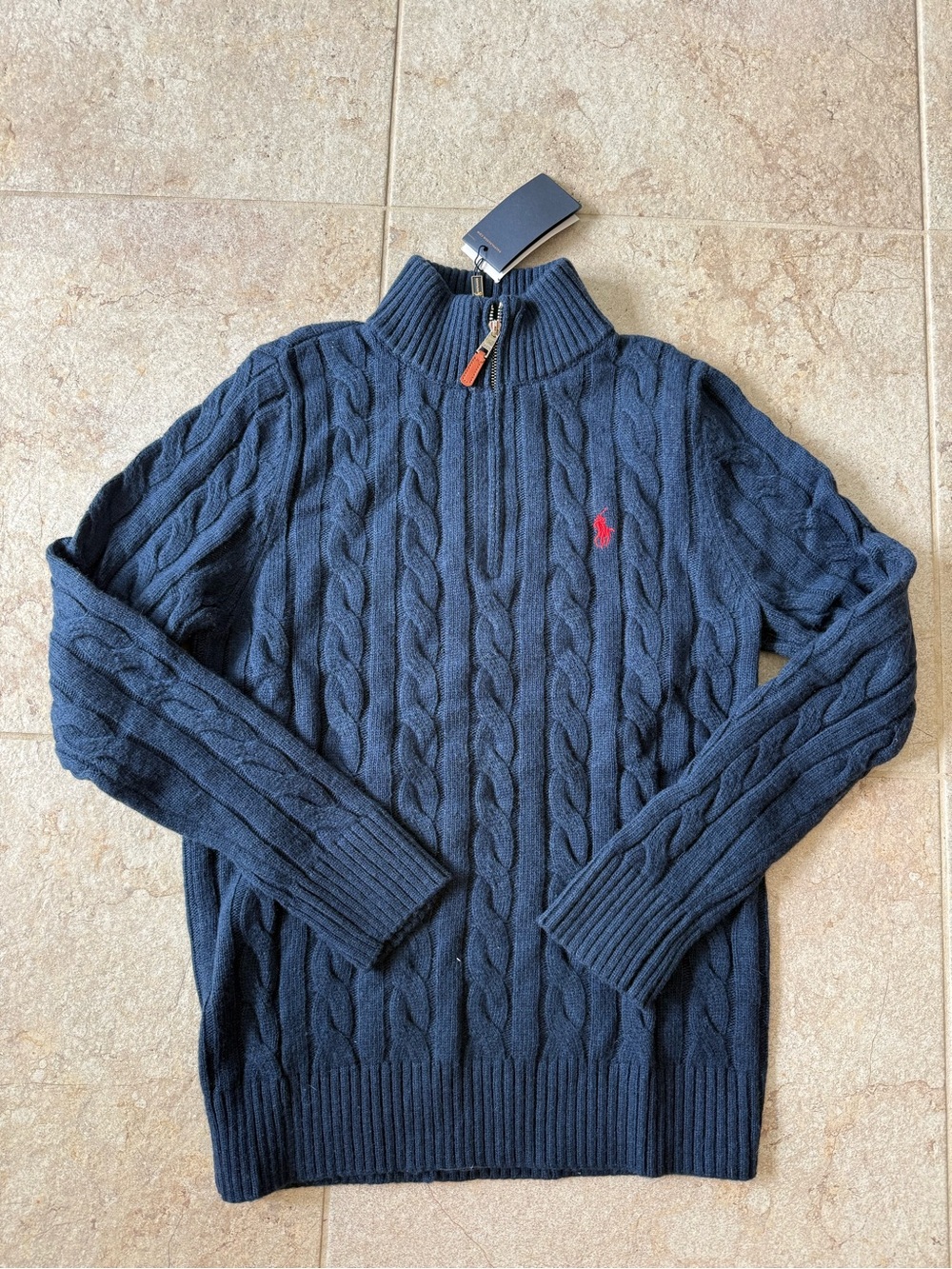 Ralph Lauren Cable-Knit Half-Zip Sweater
